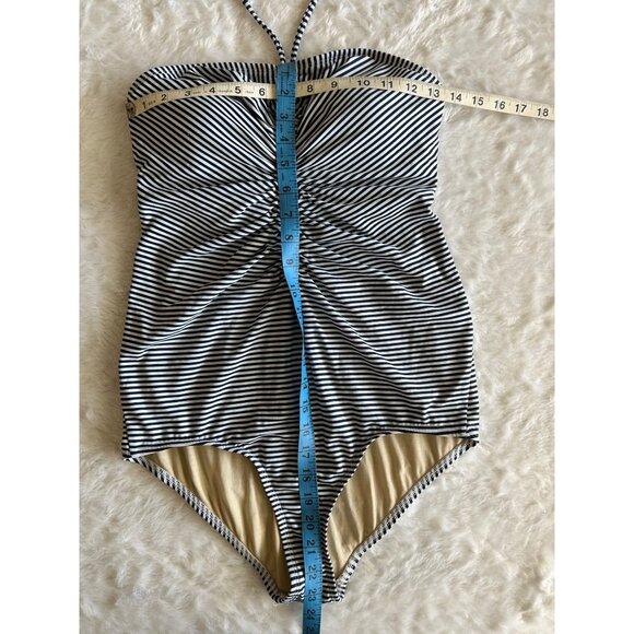 Nautical Striped One-Piece Maternity Swimsuit A Pea In The Pod Nylon Blend M - Picture 3 of 8